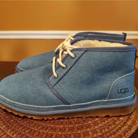 UGG NEUMEL NATURAL INDIGO MEN'S ANKLE CHUKKA LACE UP MEN'S BOOTS US SIZE 11 - Picture 1 of 8